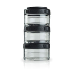 BlenderBottle GoStak Rond Vase Noir, Transparent 3 pièce(s)