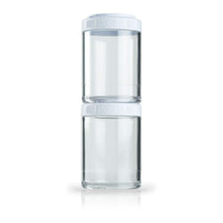 BlenderBottle GoStak Rond Vase Transparent, Blanc 2 pièce(s)