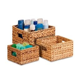 Honey-Can-Do STO-02882 Boîte de rangement Panier de rangement Carré Bois