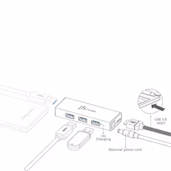 j5create JUH340-N HUB USB 3.0 à 4-Port - UE/RU - Vue supplémentaire 7