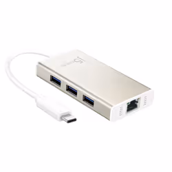 j5create JCH471-N Hub et Multi-Adaptateur USB-C™ vers Gigabit Ethernet, Avec fil, USB Type-C, Ethernet, 5000 Mbit/s, Aluminiu ...