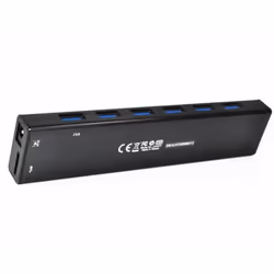 j5create JUH377 hub & concentrateur USB 3.2 Gen 1 (3.1 Gen 1) Micro-B 5000 Mbit/s Noir
