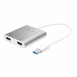 j5create JUA365-N Adaptateur Multi-Moniteur USB™ 3.0 vers Double HDMI, 3.2 Gen 1 (3.1 Gen 1), USB Type-A, Sortie HDMI, 3840 x ...