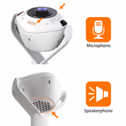 j5create JVU368-N Webcam 360° pilotée par IA avec haut-parleur - Vue supplémentaire 6