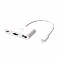 j5create JCA379EW-N USB-C® écologique vers HDMI™ et USB™ Type-A avec Power Delivery