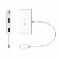 j5create JCA379EW-N USB-C® écologique vers HDMI™ et USB™ Type-A avec Power Delivery