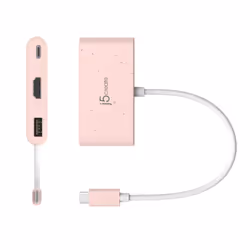 j5create JCA379ER-N USB-C® écologique vers HDMI™ et USB™ Type-A avec Power Delivery
