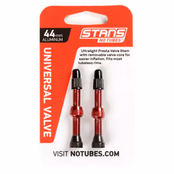 Stan's NoTubes Alloy Valves, Kit d’entretien, Freins à disque mécanique pour vélo, Roue, Noir, Rouge, Aluminium, 44 mm