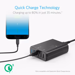 Anker PowerPort Speed 5 Universel Noir Secteur Intérieure