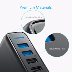 Anker PowerPort Speed 5 Universel Noir Secteur Intérieure - Vue supplémentaire 7