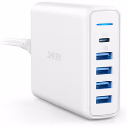 Chargeur USB-C - ANKER - PowerPort I - 60W - 5 Ports - Charge rapide et sécurisée