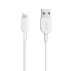 Anker PowerLine II 3ft Lightning, 0,9 m, Lightning, USB A, Blanc, Droit, Droit