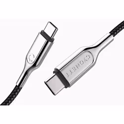 Cygnett USB-C - USB-C câble USB 1 m USB 2.0 USB C Noir, Acier inoxydable