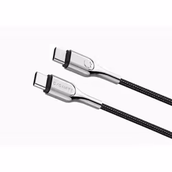 Cygnett USB-C - USB-C câble USB 1 m USB 2.0 USB C Noir, Acier inoxydable