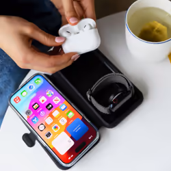 Cygnett Voyager Écouteurs, Smartphone, Smartwatch Noir USB Recharge sans fil Charge rapide Intérieure