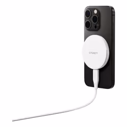 Cygnett ChargePuck Qi2.0 Écouteurs, Smartphone Blanc USB Recharge sans fil Charge rapide Intérieure
