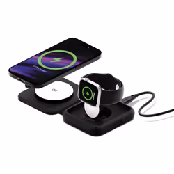 Cygnett MagTravel Qi2.0 2-in-1, Intérieure, USB, Recharge sans fil, 1,2 m, Noir