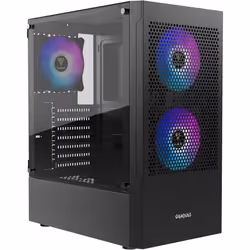 Boîtier PC Gamer - GAMDIAS - TALOS E3 MESH - Moyen Tour - 3 Ventilateurs ARGB - Verre Trempé Noir