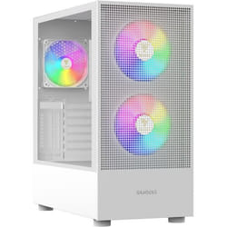 Boîtier PC - GAMDIAS - TALOS E3 MESH Elite WH - 3 Ventilateurs ARGB PWM - Panneau avant perforé - Verre trempé