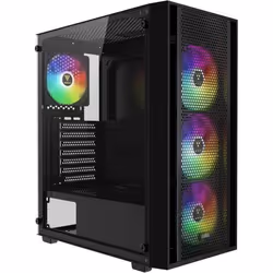 Boîtier PC Gamer - GAMDIAS - Aura GC2 Elite ARGB - Panneau Avant Perforé - Verre Trempé - 4 Ventilateurs ARGB