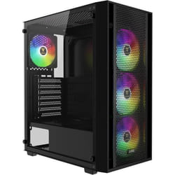 Boîtier PC Gamer - GAMDIAS - Aura GC2 Elite ARGB - Panneau Avant Perforé - Verre Trempé - 4 Ventilateurs ARGB