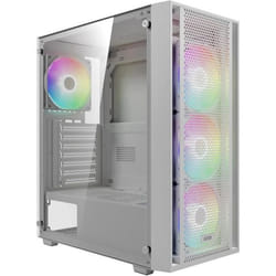 Boîtier PC Gamer - GAMDIAS - Aura GC2 Elite ARGB - ATX - Blanc - 4 Ventilateurs ARGB