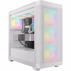 Boîtier PC Gamer - GAMDIAS - Athena M3 - ATX - Panneau en Maillage - 4 Ventilateurs ARGB - Verre Trempé