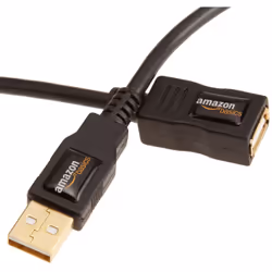 AmazonBasics USB 2.0 A, M/F, 1m, 1 m, USB A, USB A, USB 2.0, Mâle/Femelle, Noir