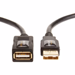 AmazonBasics USB 2.0 A, M/F, 1m câble USB USB A Noir