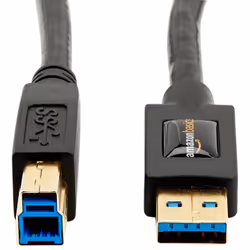 AmazonBasics USB 3.0/USB 3.0 Type B, 1.8m câble USB 1,8 m USB 3.2 Gen 1 (3.1 Gen 1) USB A USB B Noir