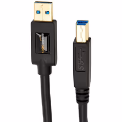 AmazonBasics USB 3.0/USB 3.0 Type B, 1.8m câble USB 1,8 m USB 3.2 Gen 1 (3.1 Gen 1) USB A USB B Noir