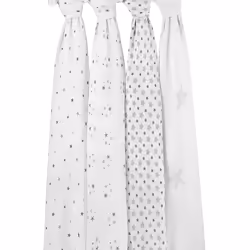 aden + anais Classic swaddles, Gris, Blanc, Motif, Coton, Garçon/Fille, Lavage en machine, 1200 mm