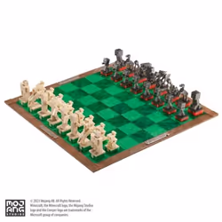 Minecraft Overworld Heroes Vs Hostile Mobs Chess Set