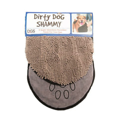 D.GS Pet Products 849670006369 Accessoire de bain pour animaux de compagnie 1 pièce(s) Gris Microfibre Chien Serviette de bain