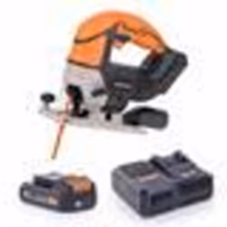 Evolution Scie sauteuse sans fil 18 V Li-Ion EXT – 1 batterie 2 Ah et chargeur rapide.