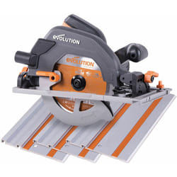 Evolution - Scie circulaire 185mm R185CCSX avec Lame multi-matériaux et Guide de 1,02m