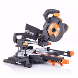 Scie à onglet électrique 210mm Evolution R210SMS-300+ avec lame multi-matériaux