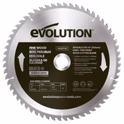 Description générale La lame de scie à bois Evolution de 255 mm est conçue pour des coupes précises et nettes, idéale pour le ...