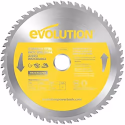 Lame à acier inoxydable TCT - EVOLUTION - S210TCT-54CS - 210mm - 54 dents - Alésage 254mm