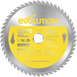 Lame à acier inoxydable TCT - EVOLUTION - S210TCT-54CS - 210mm - 54 dents - Alésage 254mm