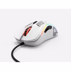 Glorious PC Gaming Race Model D, Droitier, Optique, USB Type-A, 12000 DPI, 1 ms, Blanc