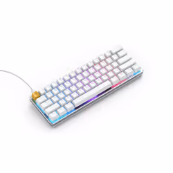 Glorious PC Gaming Race GMMK clavier USB QWERTY US International Argent, Blanc