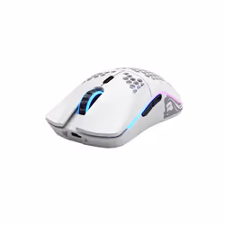 Glorious PC Gaming Race Model O, Droitier, Laser, RF Wireless + USB Type-C, 19000 DPI, 1 ms, Blanc