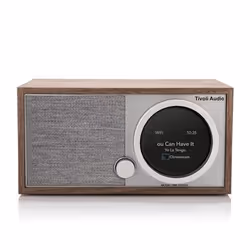 Tivoli Audio One Digital (Gen. 2), Personnel, Analogique et numérique, DAB, DAB+, FM, Gris, Argent, Noyer, Aluminium, Tissu,  ...