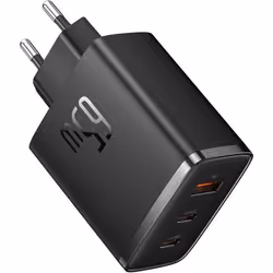 Chargeur USB C - Baseus - 65W - 2 sorties USB-C - Compatible iPhone et MacBook - Technologie GaN