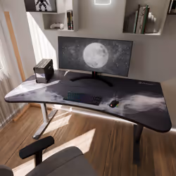 Arozzi Arena -GUNM-GALAXY bureau d'ordinateur Noir, Blanc - Vue supplémentaire 5