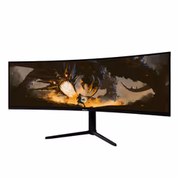 Arozzi Nova 49” Curved écran plat de PC 49" Dual QHD LED Noir - Vue supplémentaire 7