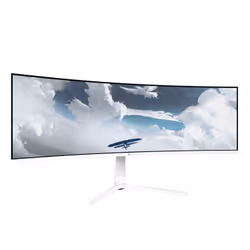 Arozzi Nova 49” Curved écran plat de PC 49" Dual QHD LED Blanc - Vue supplémentaire 2