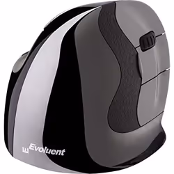 Evoluent VMDL, Droitier, Conception verticale, Laser, USB Type-A, Noir, Gris