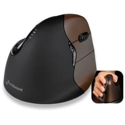 Souris ergonomique Evoluent VerticalMouse 4 droitier sans fil - Noir - 6 boutons - Résolution 800 à 2600 dpi